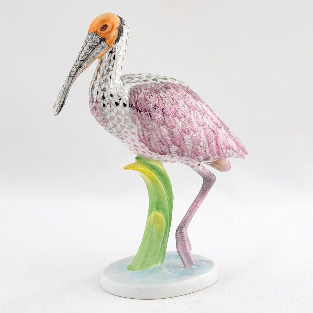 Herend Roseate Spoonbill Figurine - Limited Edition Figurines Herend 