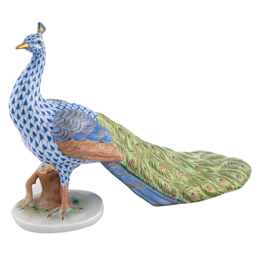 Herend Proud Peacock Figurine - Limited Edition Figurines Herend 