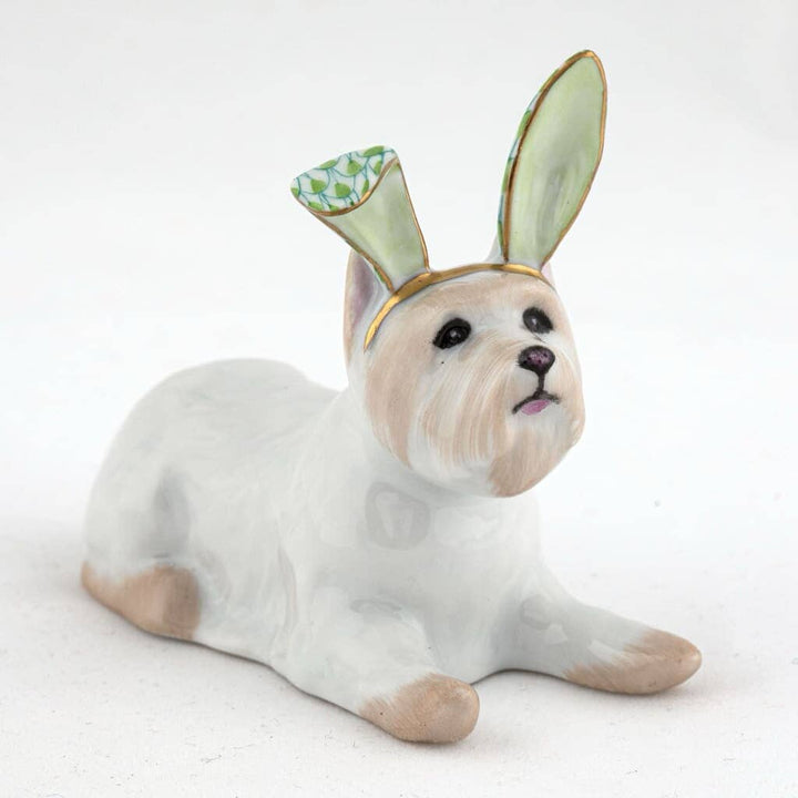 Herend Westie With Bunny Ears Figurine Figurines Herend Keylime 