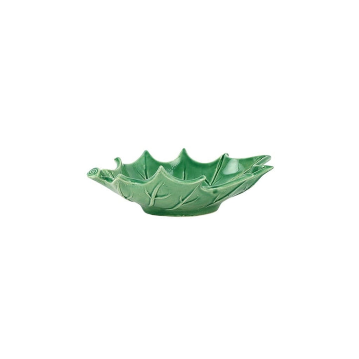 Vietri Lastra Evergreen Figural Holly Small Bowl Bowls Vietri 