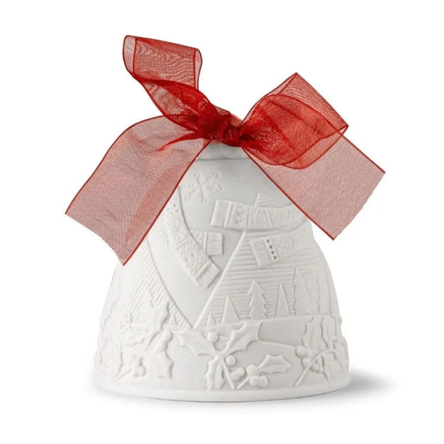 Lladro Porcelain 2024 Bell Christmas Ornament (ReDeco Red)