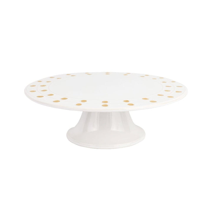 Vietri Medici Gold Cake Stand Dinnerware Vietri 