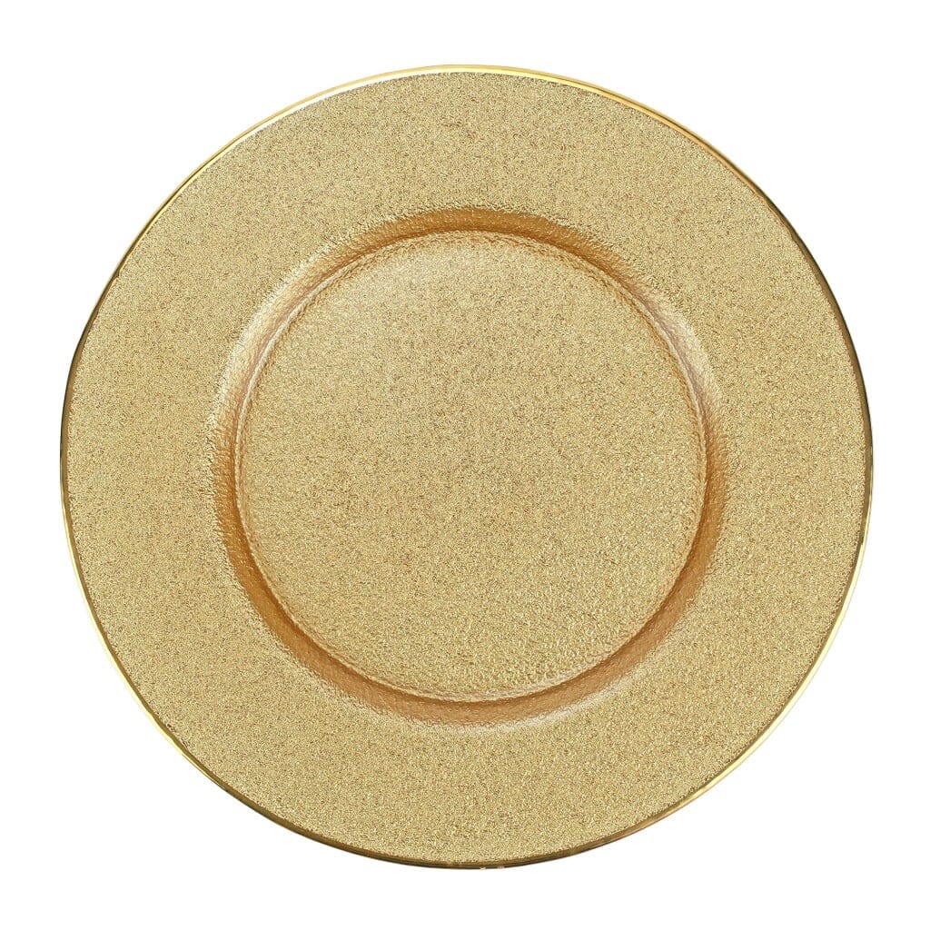 Vietri Metallic Glass Service Plate/Charger Dinnerware Vietri Gold 