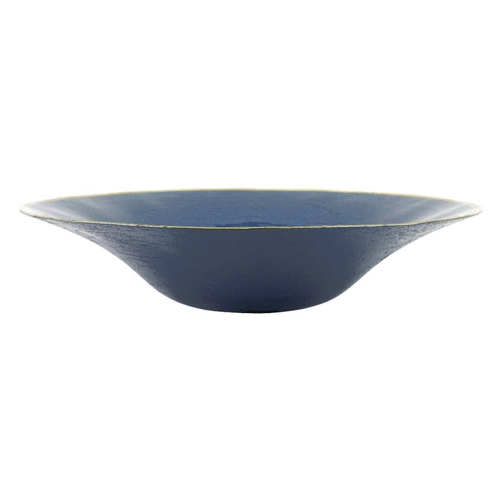 Vietri Metallic Glass Centerpiece Bowls Vietri Sapphire 