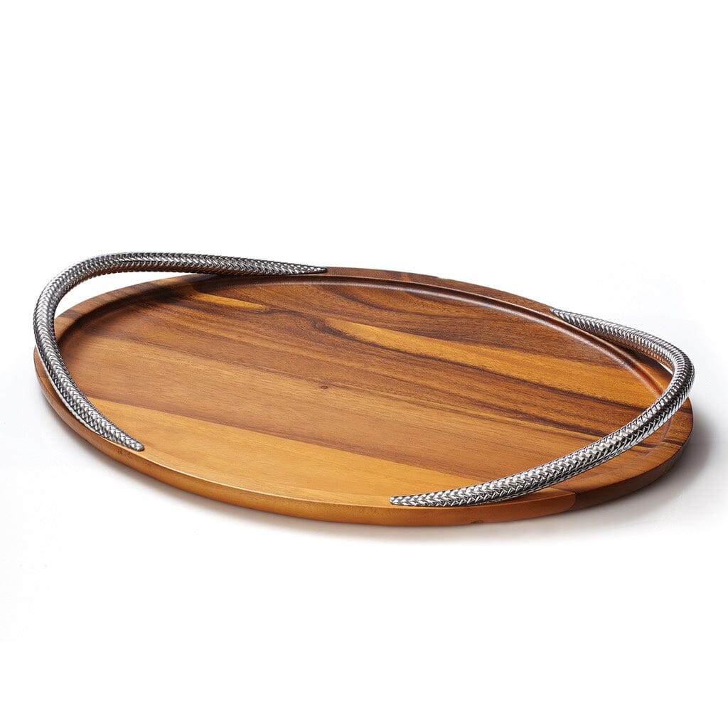 Nambe Braid Serving Tray - 19" Trays Nambe 