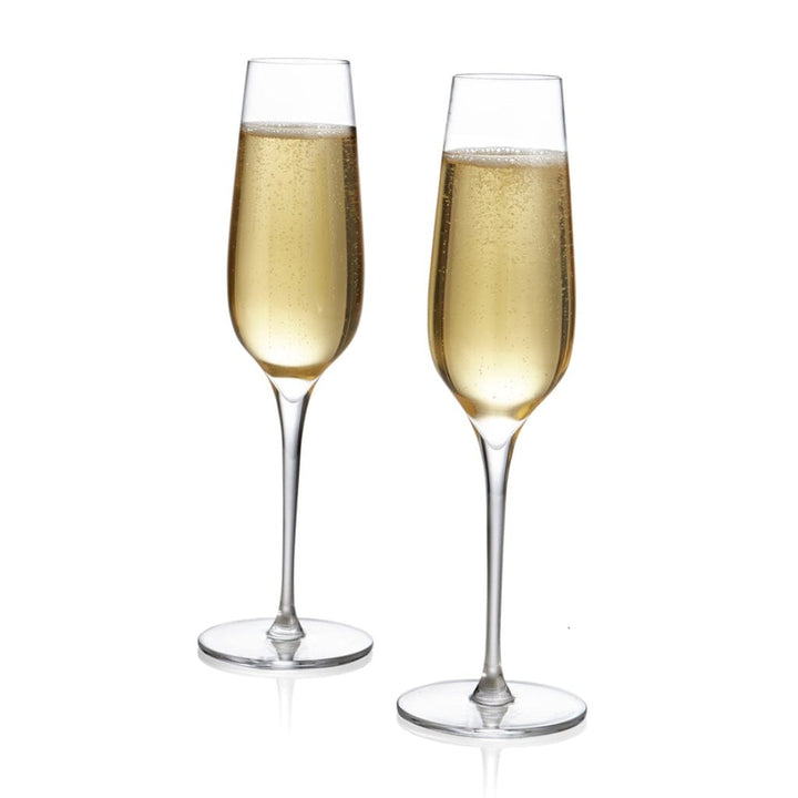 Nambe Vie Champagne Flutes Set of 2 Barware Nambe 