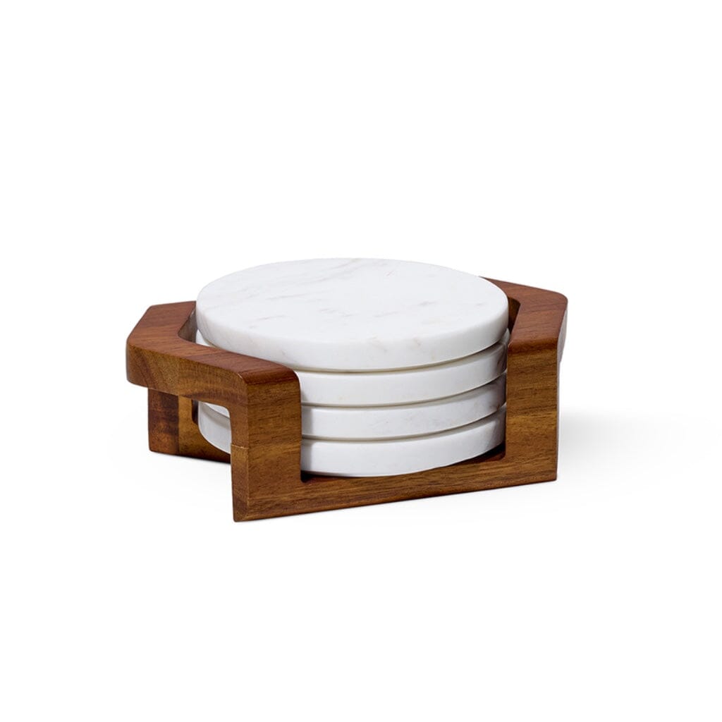 Nambe Chevron Coaster Set Barware Nambe 