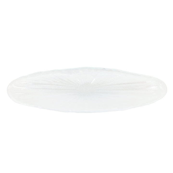 Vietri Onda Glass White Long Oval Bowl Bowls Vietri 