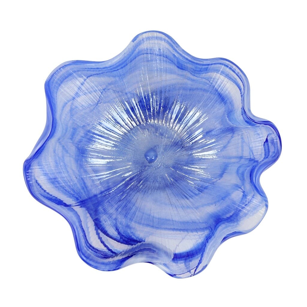 Vietri Onda Glass Cobalt Ruffled Round Bowl Bowls Vietri 