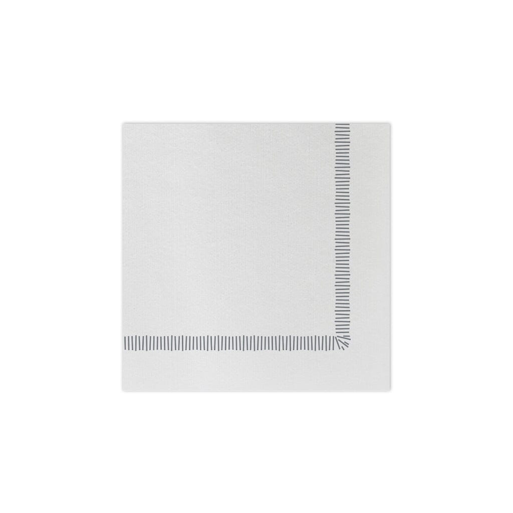 Vietri Papersoft Napkins Fringe Gray Cocktail Napkins Napkins Vietri 