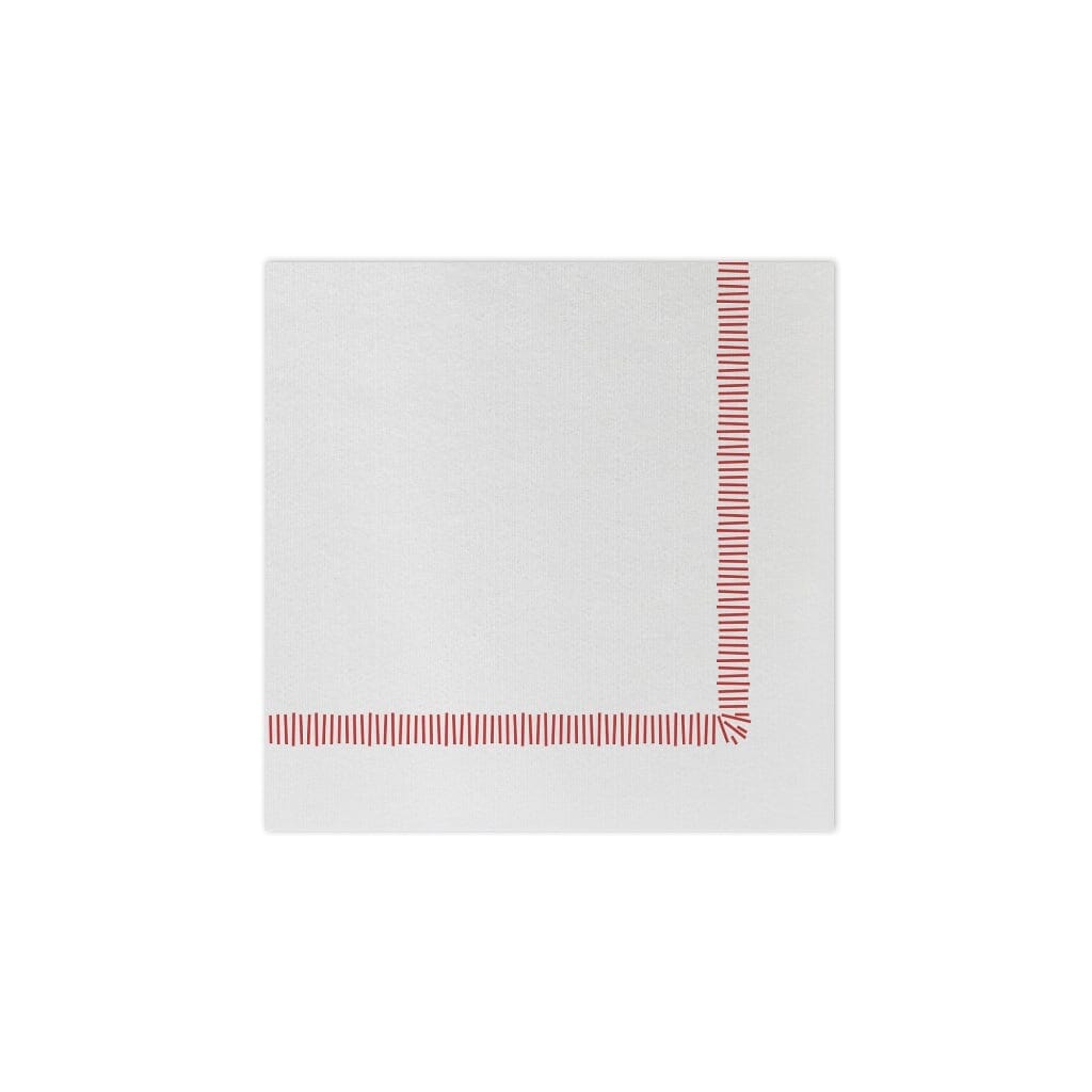 Vietri Papersoft Napkins Fringe Red Cocktail Napkins Napkins Vietri 