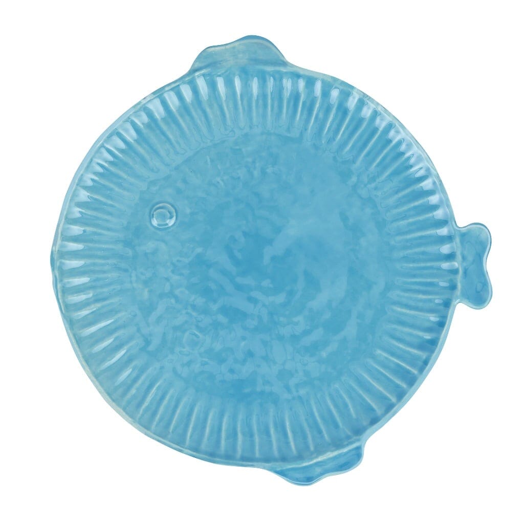 Vietri Pesce Serena Aqua Dinner Plate Dinnerware Vietri 