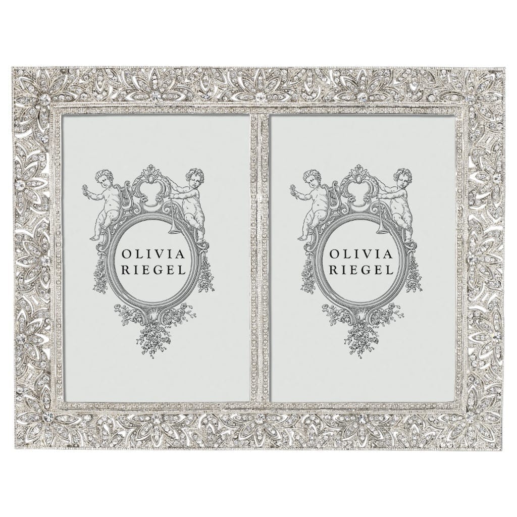 Olivia Riegel Silver Windsor 4" x 6" Double Frame Picture Frames Olivia Riegel 