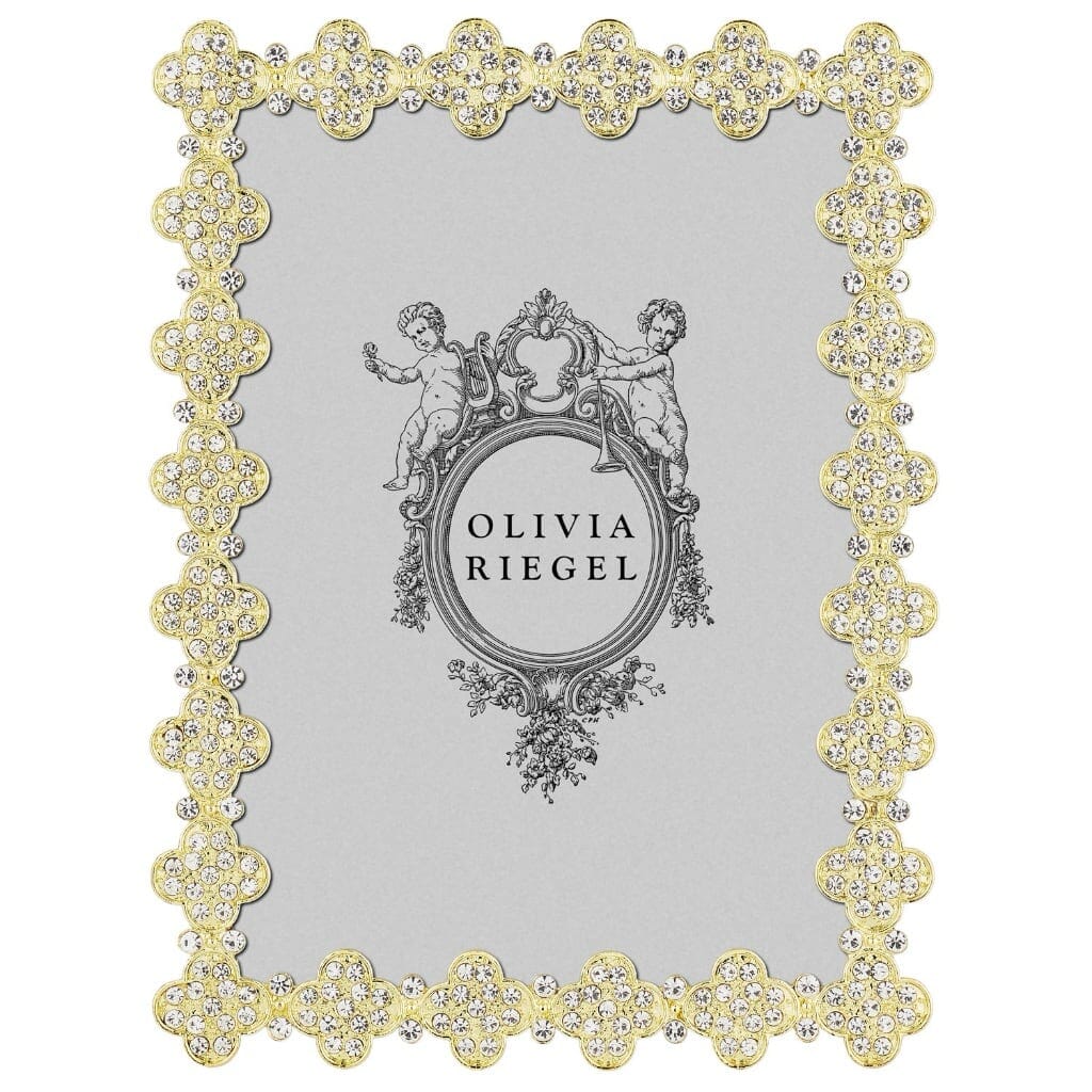 Olivia Riegel Gold Pave Clover 5" x 7" Frame Picture Frames Olivia Riegel 