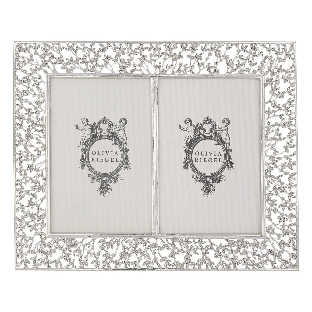 Olivia Riegel Silver Isadora 4" x 6" Double Frame Picture Frames Olivia Riegel 