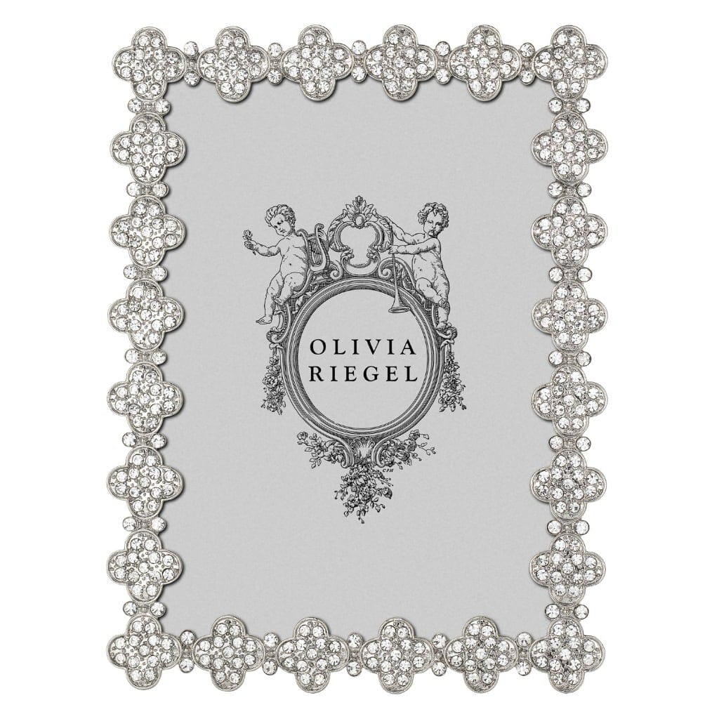 Olivia Riegel Silver Pave Clover 5" x 7" Frame Picture Frames Olivia Riegel 