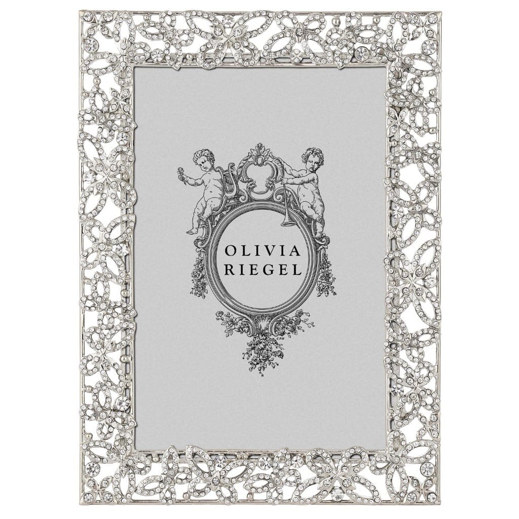 Olivia Riegel Silver Papillon with Crystals 4" x 6" Frame Picture Frames Olivia Riegel 