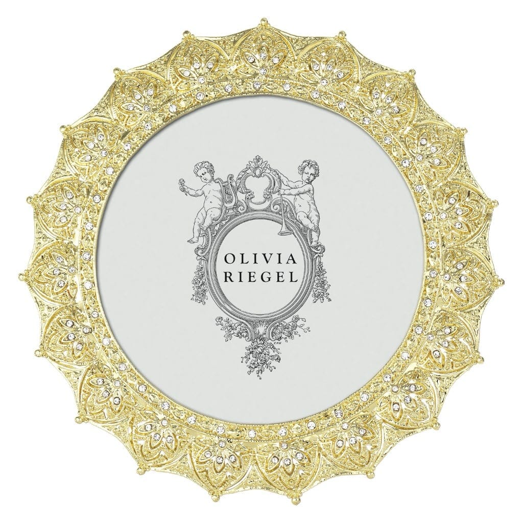 Olivia Riegel Gold Windsor 4" Round Frame Picture Frames Olivia Riegel 