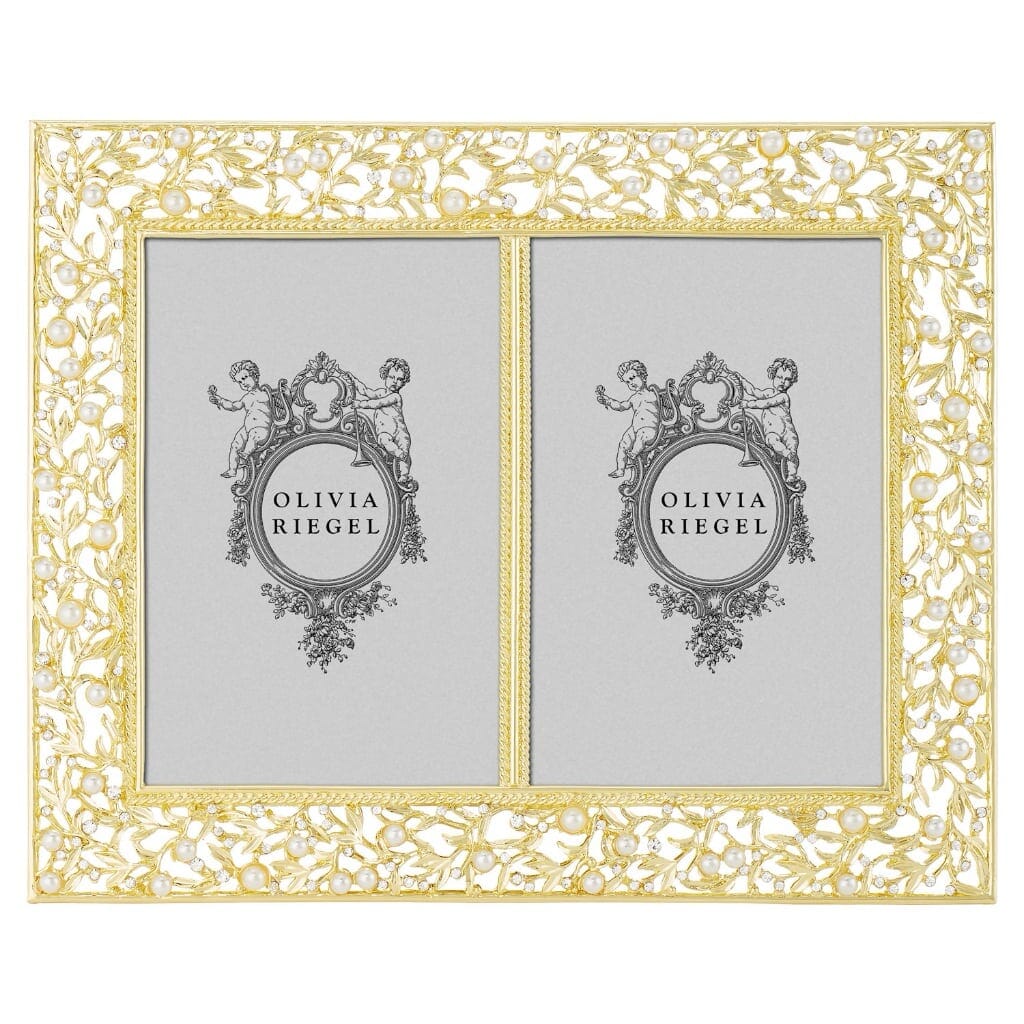 Olivia Riegel Gold Eleanor 4" x 6" Double Frame Picture Frames Olivia Riegel 