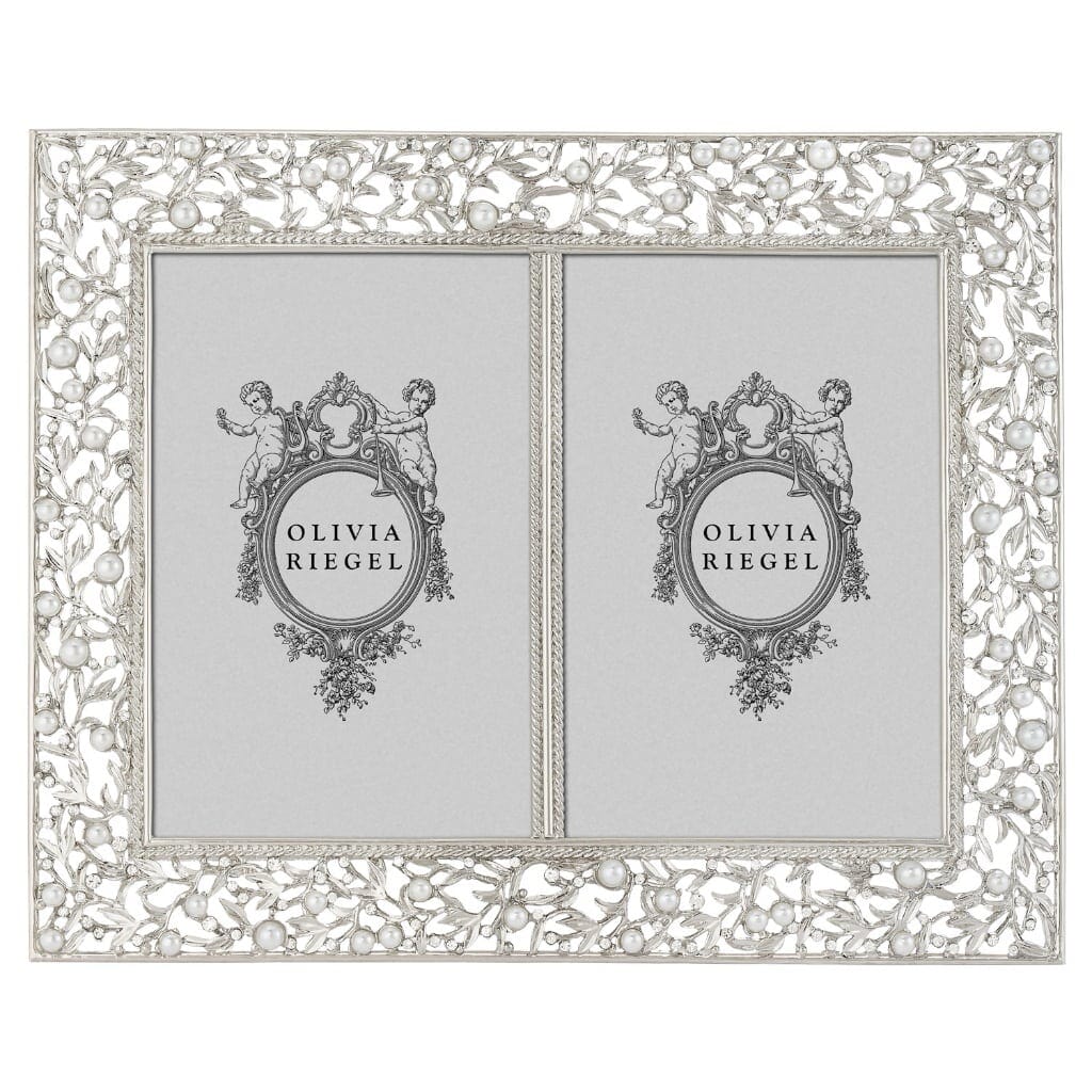 Olivia Riegel Silver Eleanor 4" x 6" Double Frame Picture Frames Olivia Riegel 