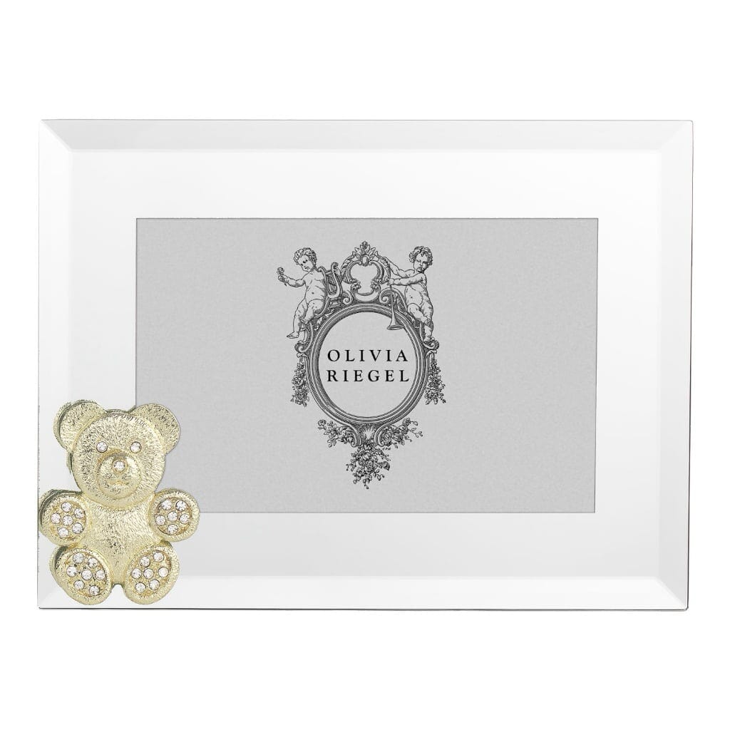 Olivia Riegel Gold Teddy Bear 4" x 6" Frame Picture Frames Olivia Riegel 