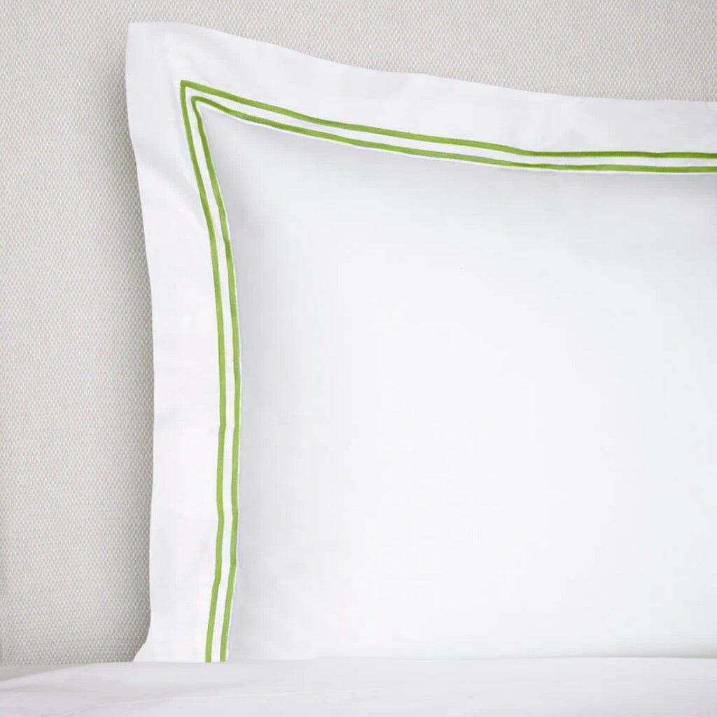 Sferra Grande Hotel Boudoir Sham 12" x 16" Bedding Sferra WHITE/FERN 