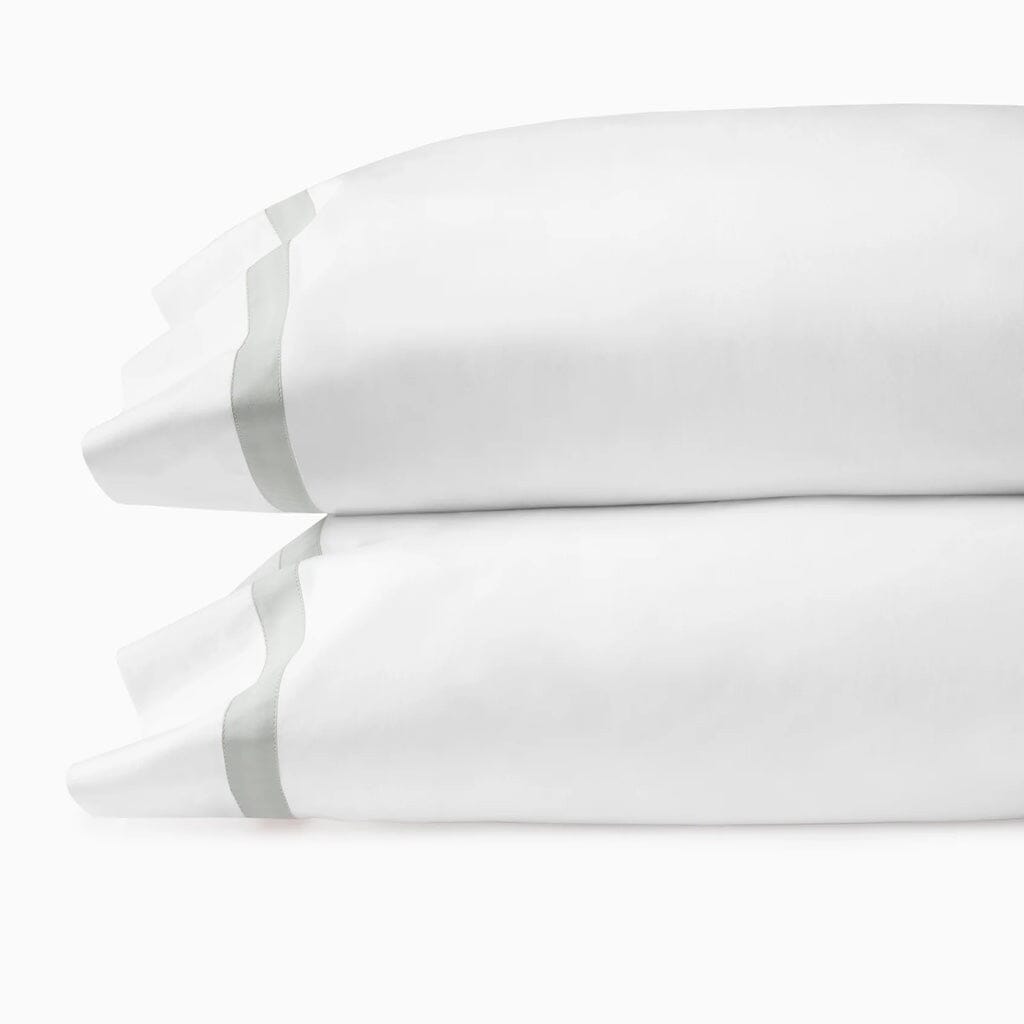 Sferra Estate King Pillow Case 22" x 42" Pair Bedding Sferra WHITE/LUNAR 