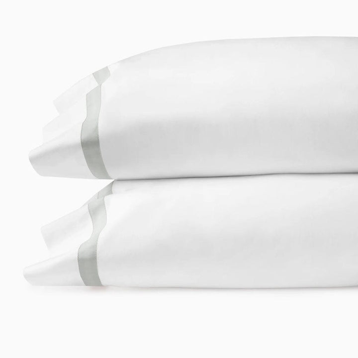 Sferra Estate Standard Pillow Case 22" x 33" Pair Bedding Sferra WHITE/LUNAR 