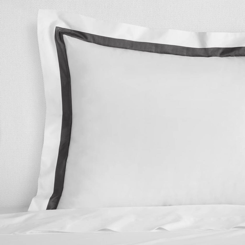 Sferra Estate Boudoir Sham 12" x 16" Bedding Sferra WHT/CHARCOAL 