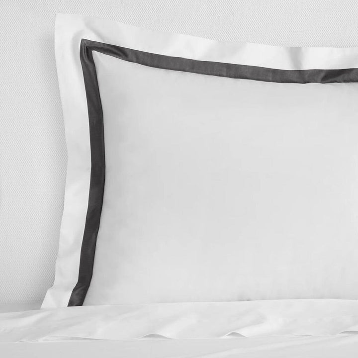 Sferra Estate Boudoir Sham 12" x 16" Bedding Sferra WHT/CHARCOAL 