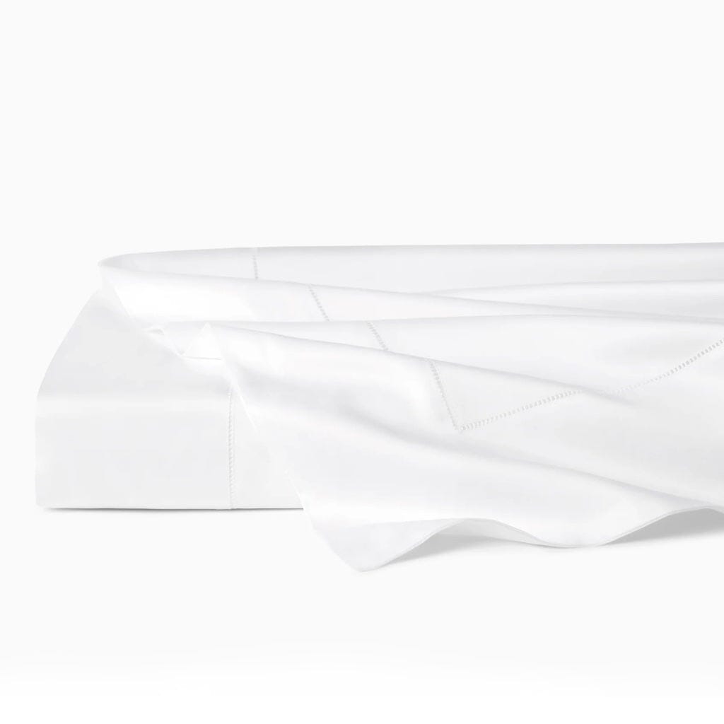 Sferra Giotto Full Queen Flat Sheet 96" x 114" Bedding Sferra WHITE 