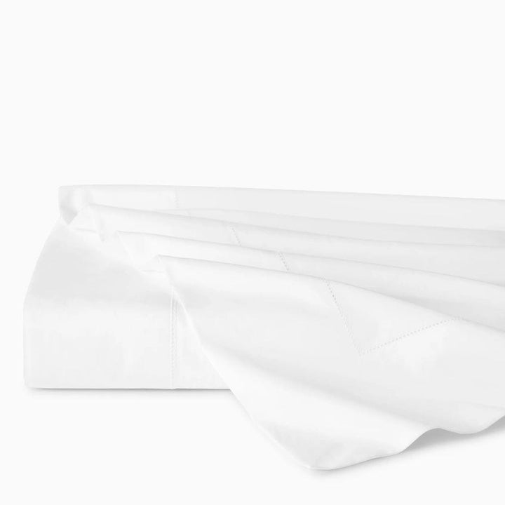 Sferra Giza 45 Percale King Flat Sheet 114" x 114" Bedding Sferra WHITE 