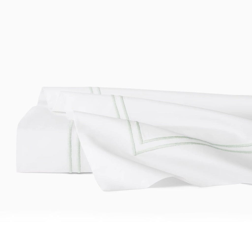 Sferra Grande Hotel King Flat Sheet 114" x 114" Bedding Sferra WHITE/MIST 