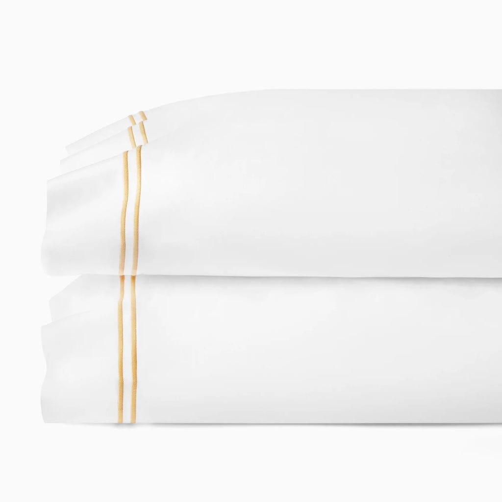 Sferra Grande Hotel King Pillowcase 22" x 42" Bedding Sferra WHITE/BANANA 