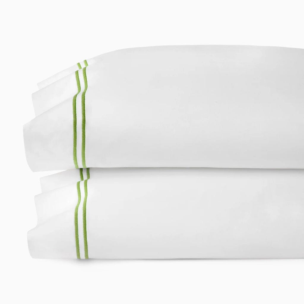 Sferra Grande Hotel King Pillowcase 22" x 42" Bedding Sferra WHITE/FERN 