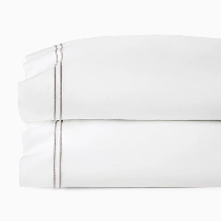 Sferra Grande Hotel King Pillowcase 22" x 42" Bedding Sferra WHITE/GREY 