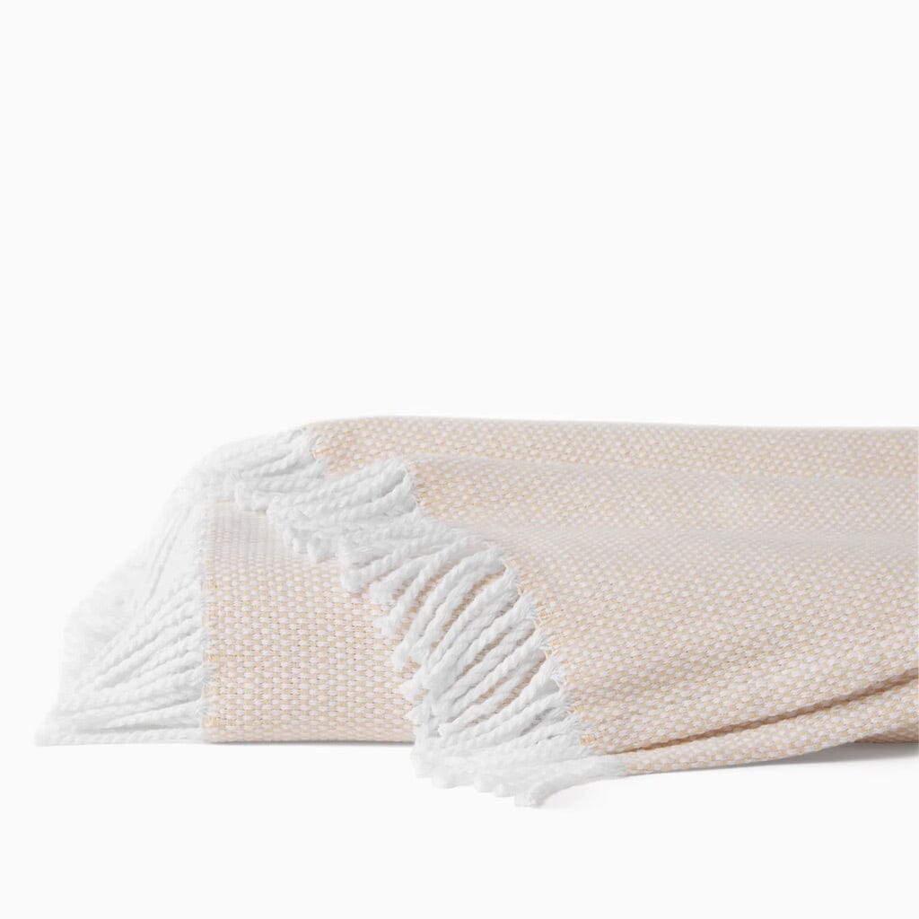 Sferra Terzo Throw 51" x 71" Throws Sferra SAND 