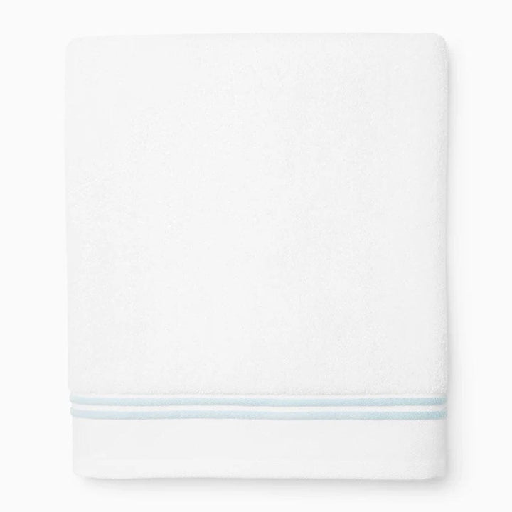 Sferra Aura Nuova Bath Sheet 40" x 70" Bath Linens Sferra WHITE/AQUA 