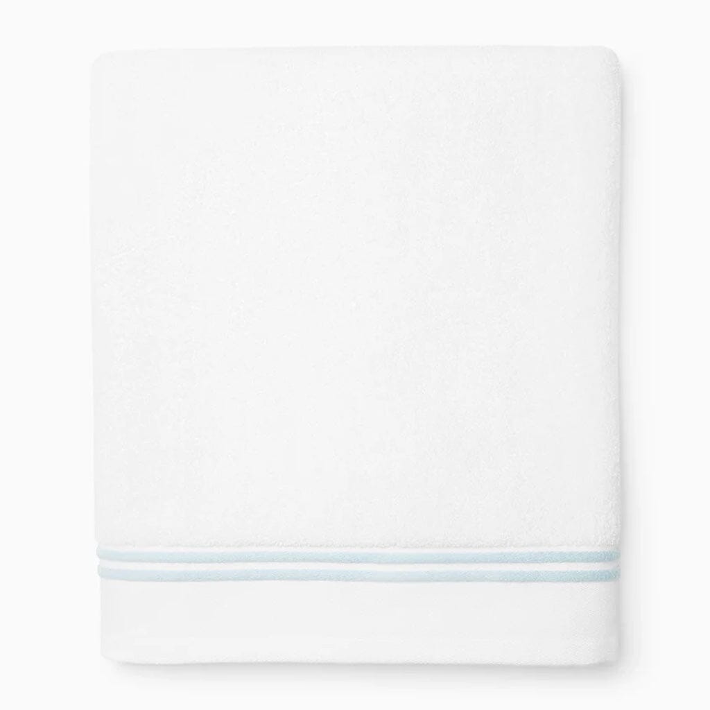 Sferra Aura Nuova Bath Towel 30" x 60" Bath Linens Sferra WHITE/AQUA 