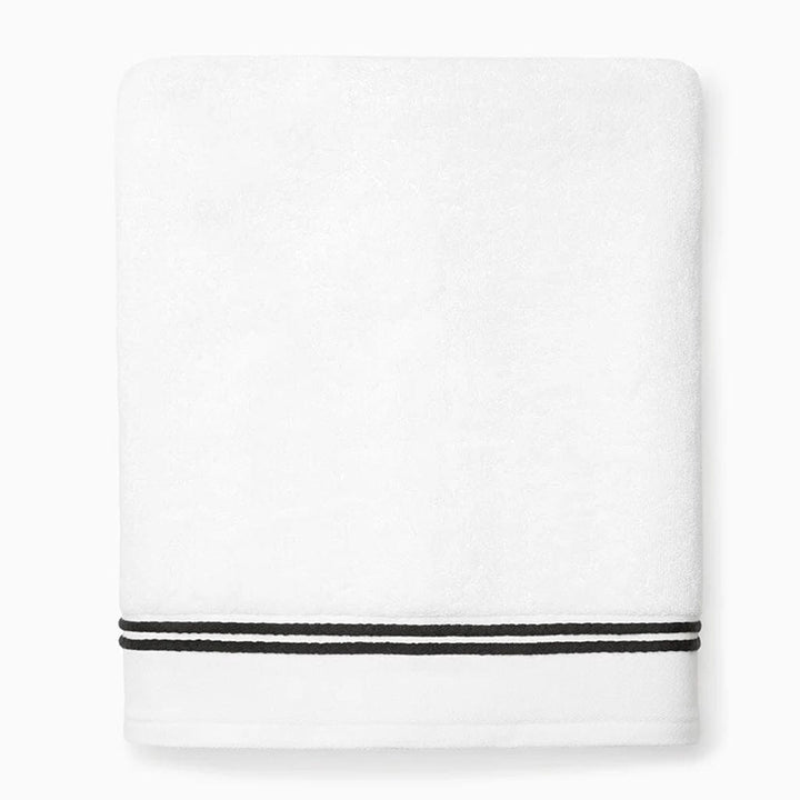 Sferra Aura Nuova Bath Sheet 40" x 70" Bath Linens Sferra WHITE/BLACK 