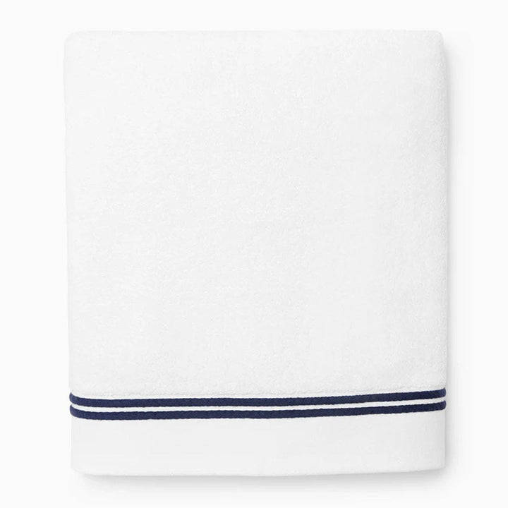 Sferra Aura Nuova Bath Sheet 40" x 70" Bath Linens Sferra WHITE/NAVY 