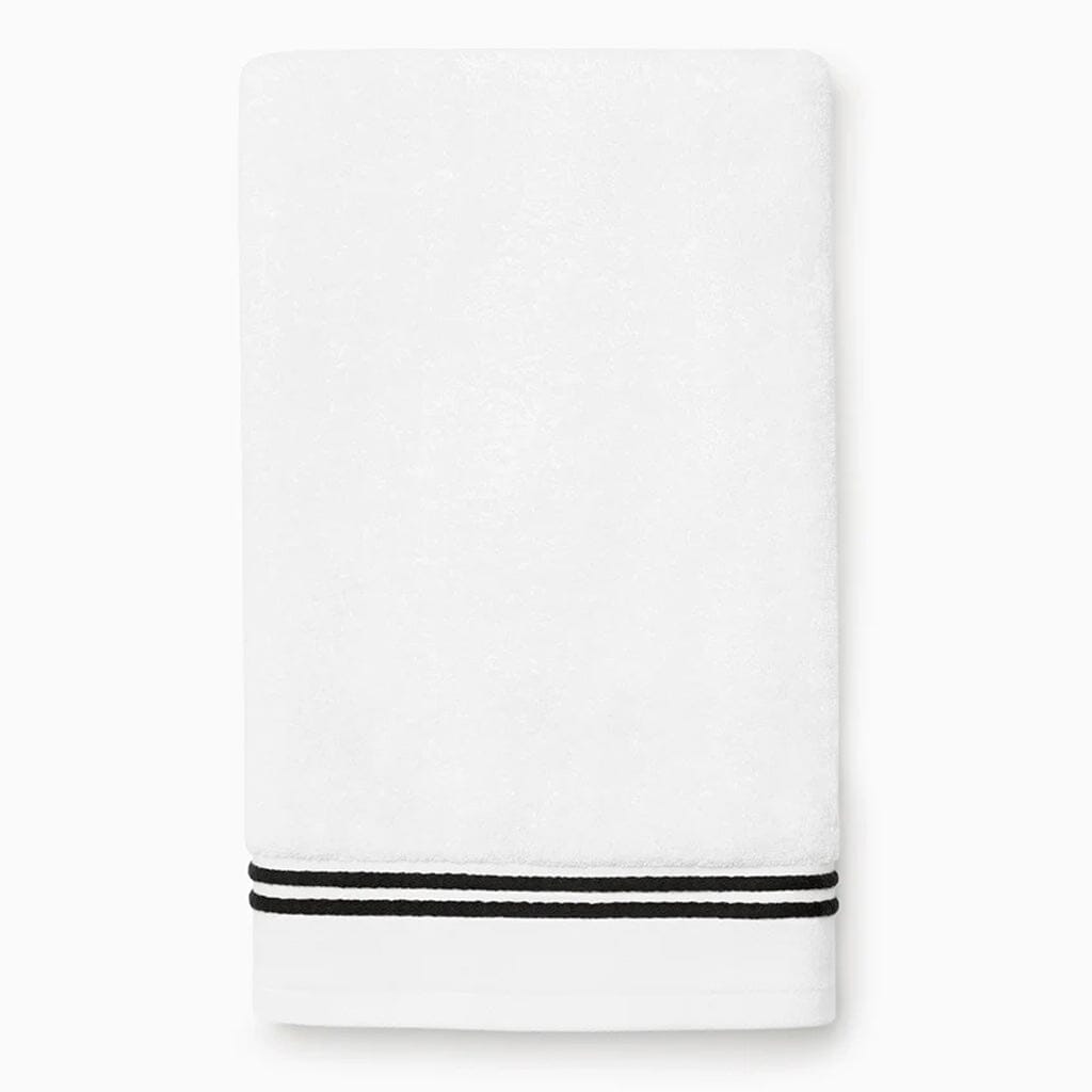 Sferra Aura Nuova Hand Towel 20" x 30" Bath Linens Sferra WHITE/BLACK 