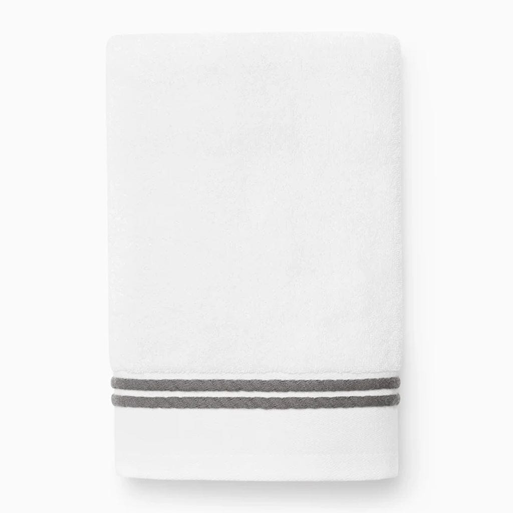 Sferra Aura Nuova Hand Towel 20" x 30" Bath Linens Sferra WHT/CHARCOAL 