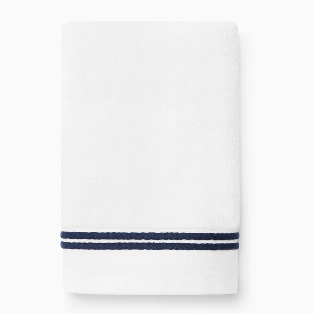 Sferra Aura Nuova Hand Towel 20" x 30" Bath Linens Sferra WHITE/NAVY 