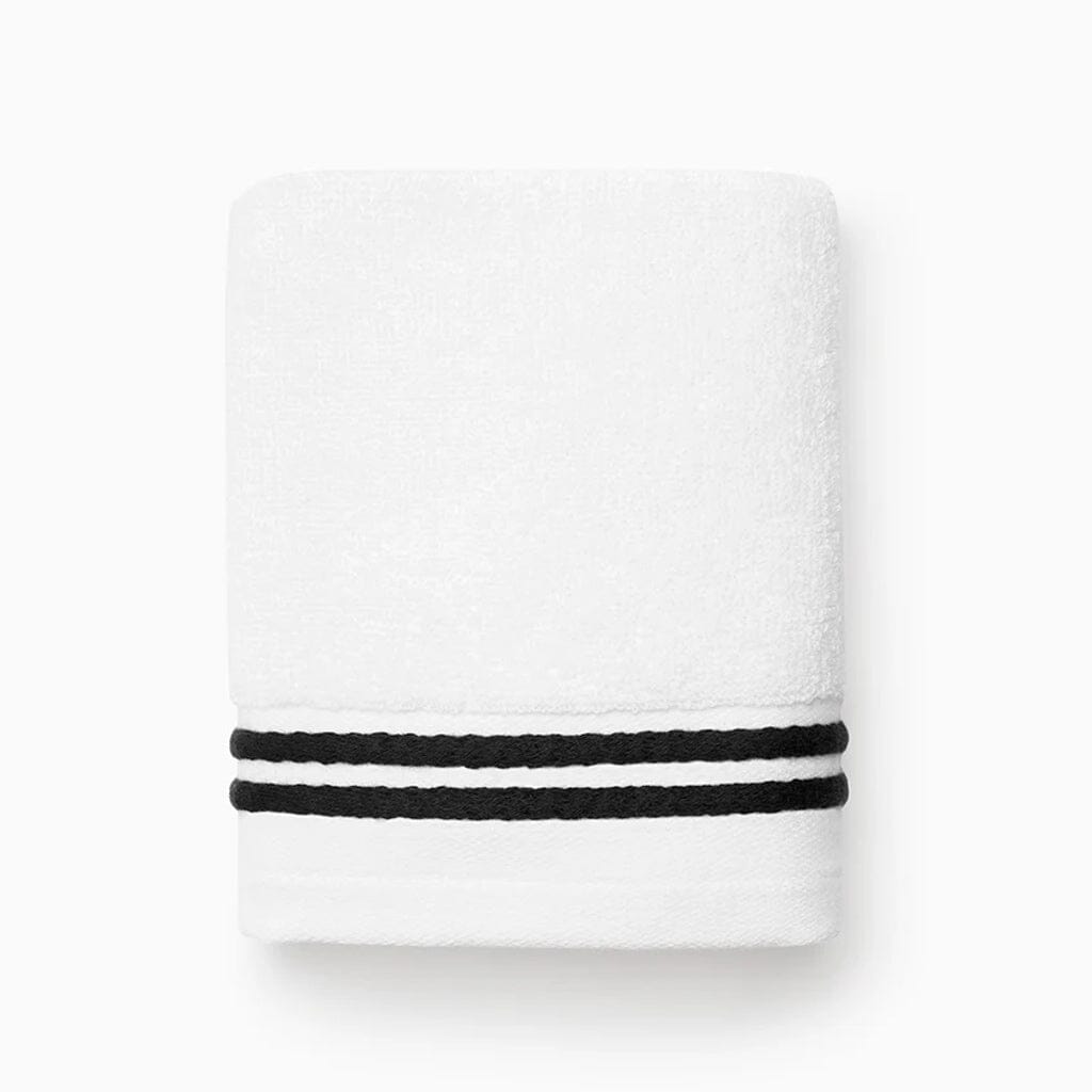 Sferra Aura Nuova Wash Cloth 12" x 12" Bath Linens Sferra WHITE/BLACK 