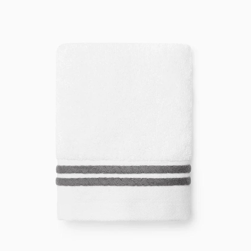 Sferra Aura Nuova Wash Cloth 12" x 12" Bath Linens Sferra WHT/CHARCOAL 