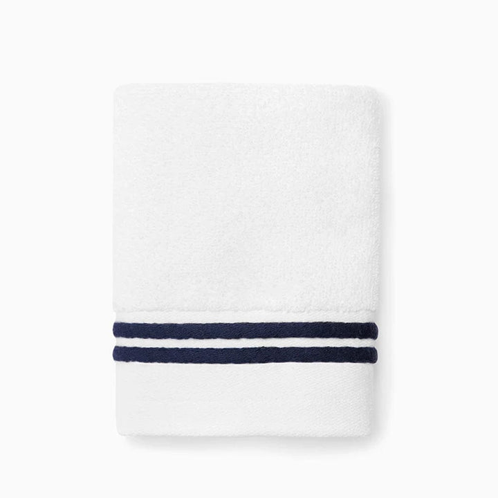 Sferra Aura Nuova Wash Cloth 12" x 12" Bath Linens Sferra WHITE/NAVY 