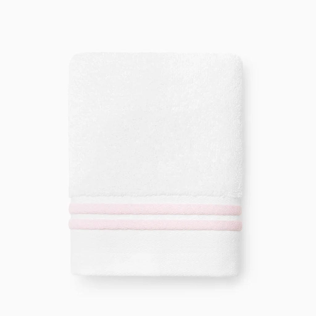 Sferra Aura Nuova Wash Cloth 12" x 12" Bath Linens Sferra WHITE/PINK 