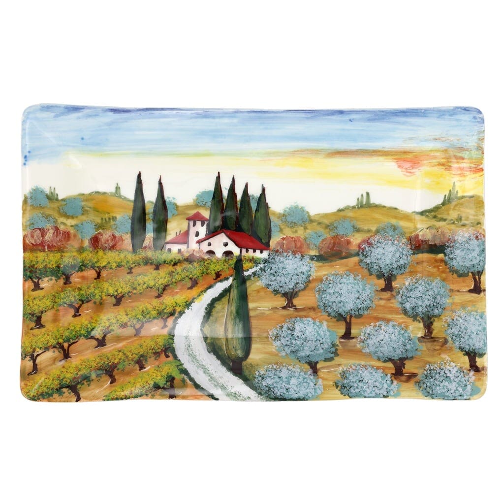 Vietri Terra Toscana Rectangular Platter Platters Vietri 