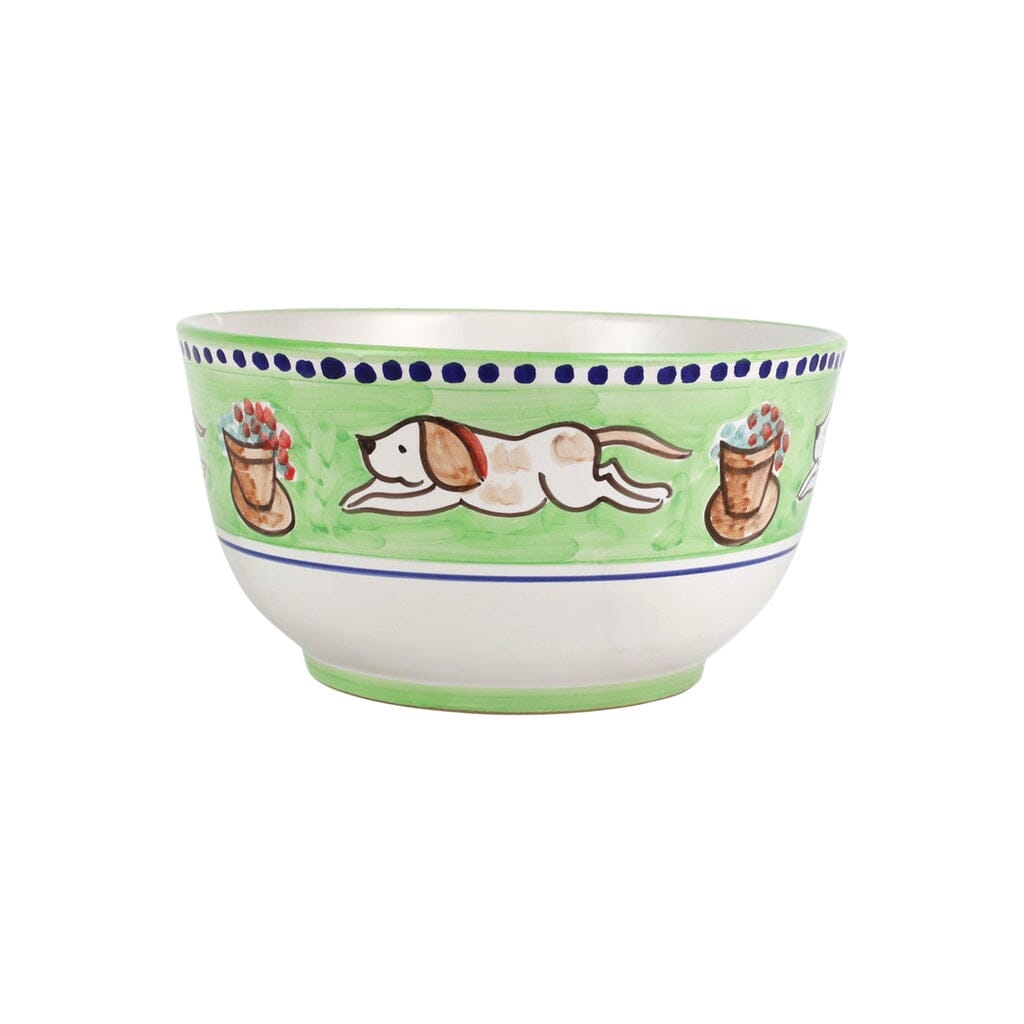 Vietri Campagna Cane Deep Serving Bowl Dinnerware Vietri 